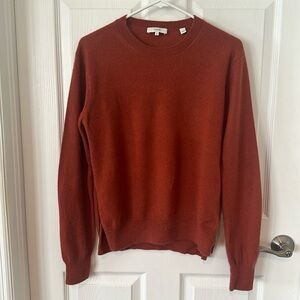 Vince Step Hem Cashmere Sweater burnt orange size M